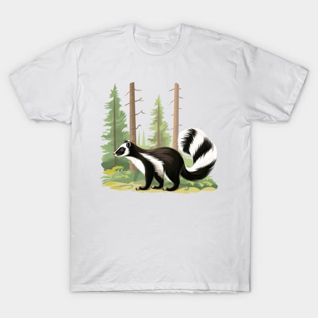 Skunk T-Shirt by zooleisurelife